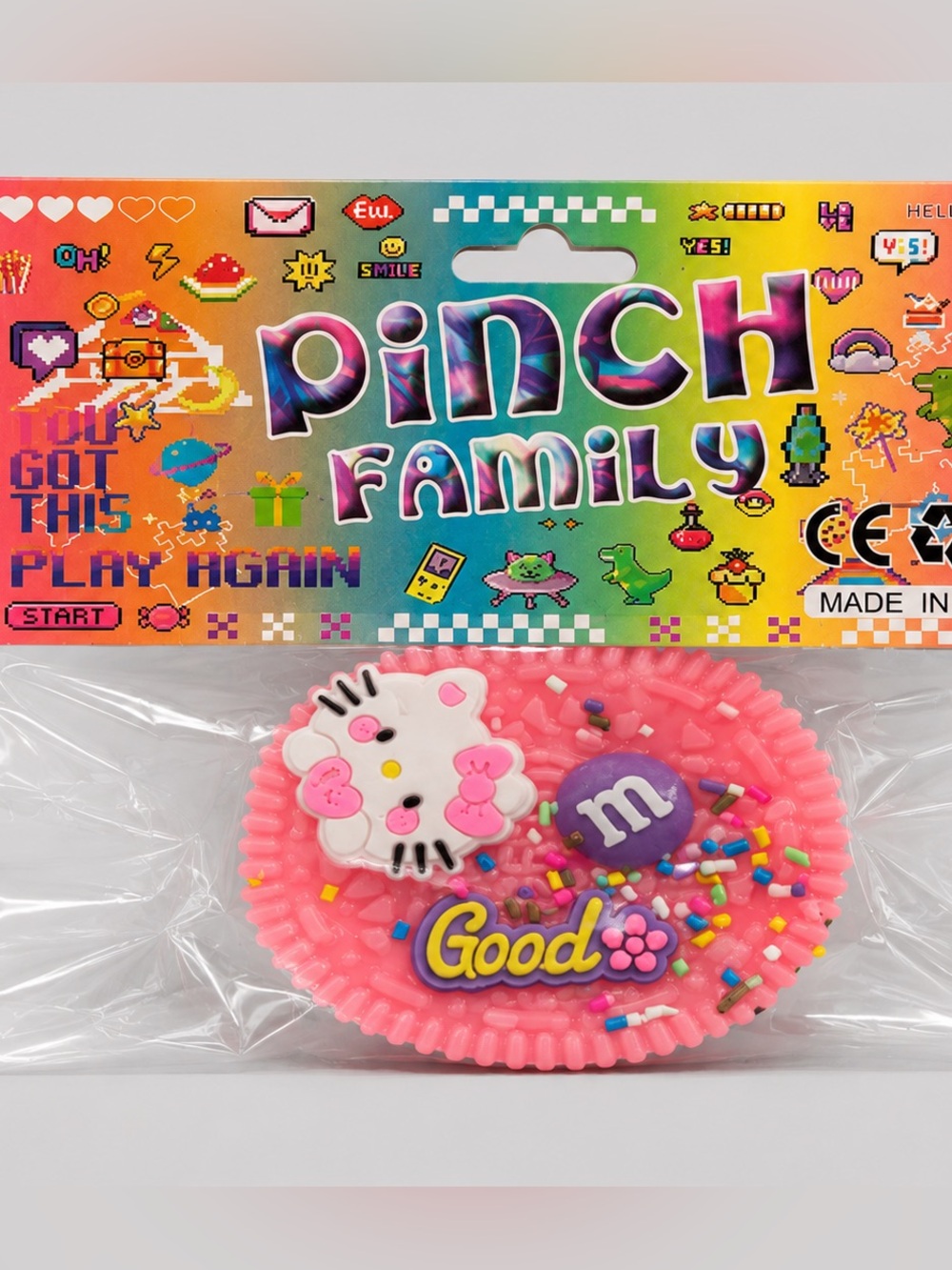 Pinch Family Hello Kitty Pink Dessert Squishy Sensory Fidget Toy